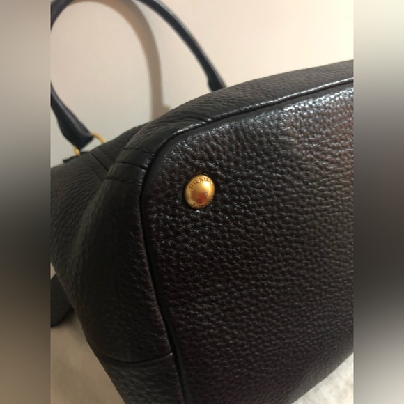 Authentic Black Prada Leather Bag - Picture 8 of 16